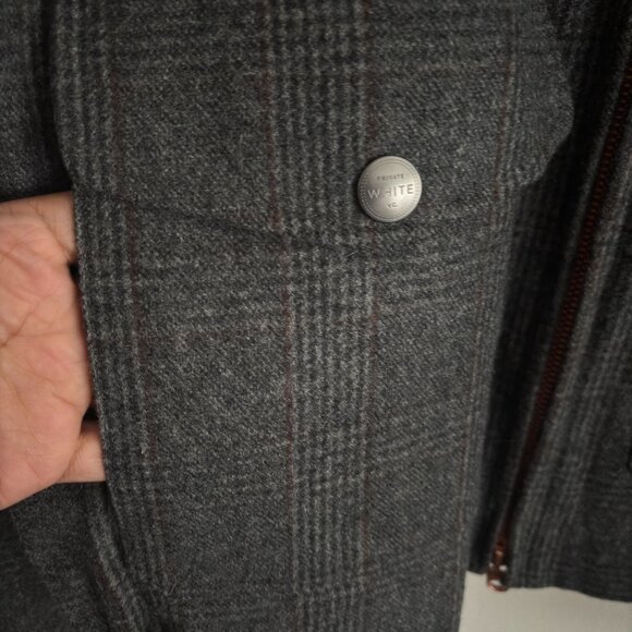 $1050 Private White V.C. x Mr.Porter Check Wool A-2 Bomber -Jacket -- 6/Large-XL - Picture 11 of 16